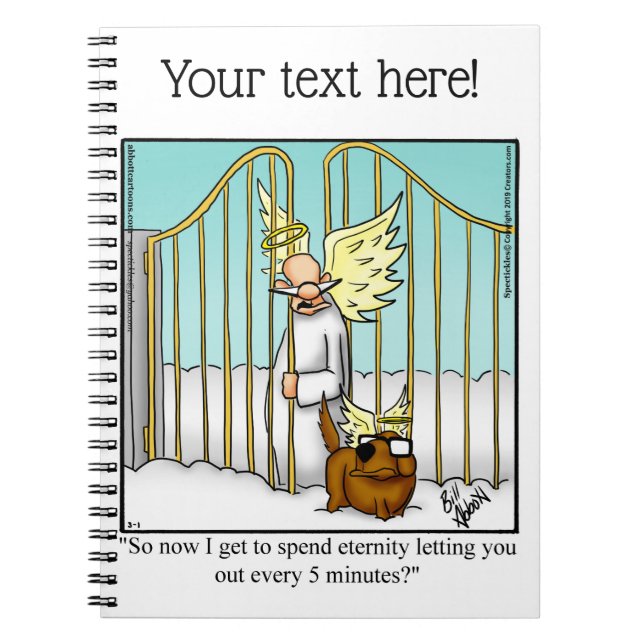 Rolig hund bärbara datorn Älskare Humor Anteckningsbok (Framsidan)