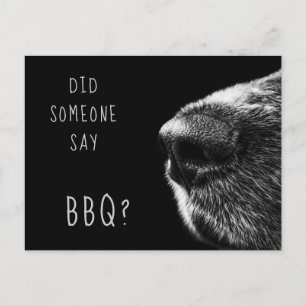Rolig hund BBQ-inbjudan Meddelande Vykort