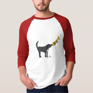 Rolig hund BD leka trumpetskjortan Tee Shirt