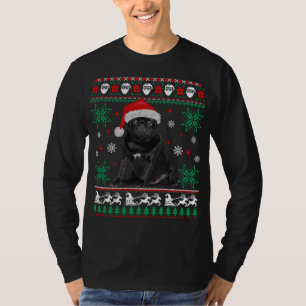 Rolig hund Black Pug Ugly jul Sweater T Shirt