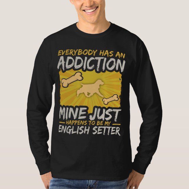 Rolig hund böjelse för engelsk Setter T Shirt (Framsida)