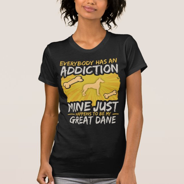 Rolig hund böjelse för great dane t shirt (Framsida)