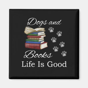 Rolig hund Bok är Bra Djurälskare Bok Reader Magnet