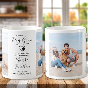 Rolig hund Bröllop Personlig 2 Pet Photo Kaffemugg