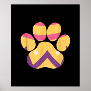 Rolig hund Cat Lovers Gift med färgat ägg från Tas Poster