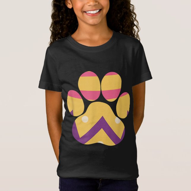 Rolig hund Cat Lovers Gift med färgat ägg från Tas T Shirt (Framsida)