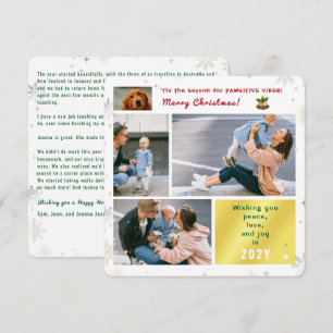 Rolig hund Cat Peace Kärlek Joy 4 Photos Collage C Julkort