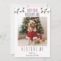 Rolig hund Cat Pet Photo Julfestive AF