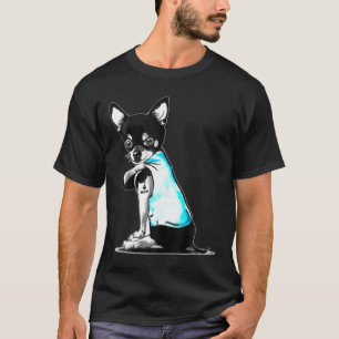 Rolig Hund Chihuahua Jag älskar Mamma Tattoo Mors T Shirt
