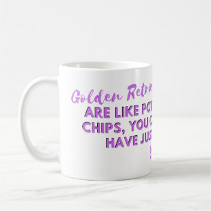 Rolig hund citat: Goldens är som Potato Chip Kaffemugg