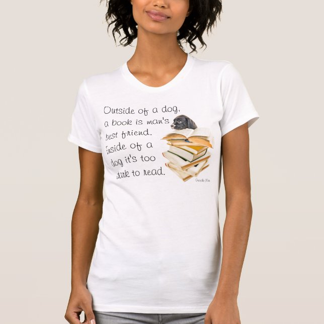 Rolig hund citationsteckenskjorta för människor tee shirt (Framsida)