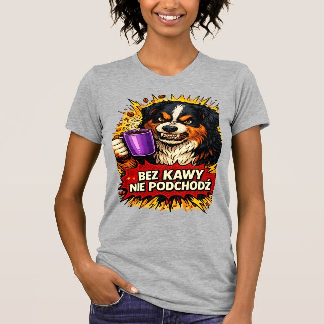 Rolig Hund Dam T-Shirt - Kom inte nära utan (Framsida)