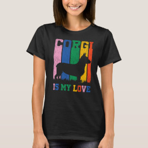 Rolig hund designoffertscorgi är min kärlek Premiu T Shirt