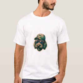 Rolig hund designtröskel t shirt