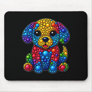 Rolig hund Djur älskare Polka dots Lycklig Dot G Musmatta