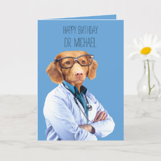 Rolig hund Doktor och Nurse-födelsedag Kort