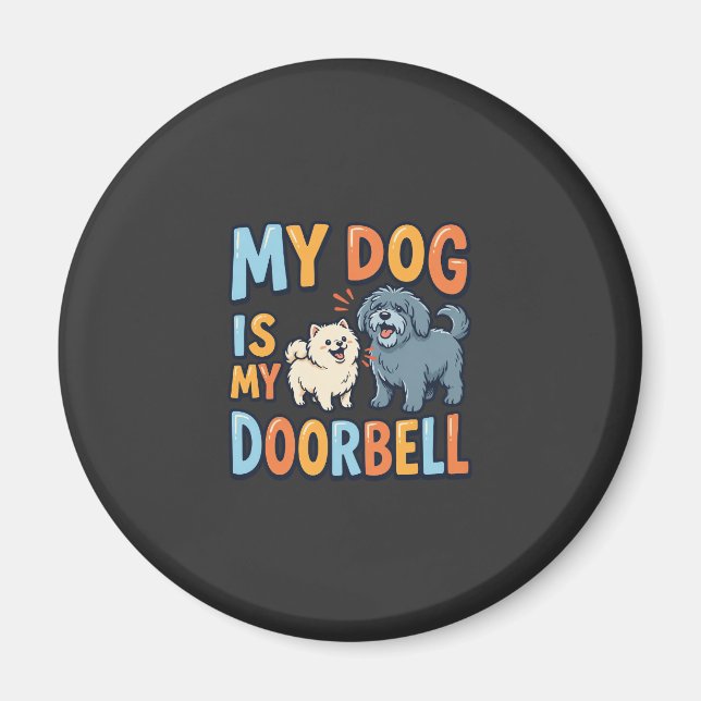 Rolig hund dörrklocka husdjursälskare magnet (Framsidan)