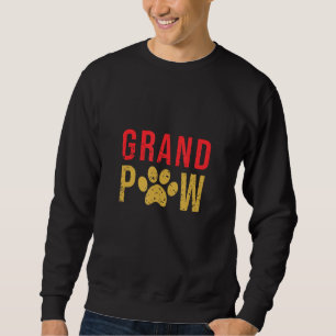 Rolig hund Fars dag Grand-Tass Pet Grandpa Vint Lång Ärmad Tröja