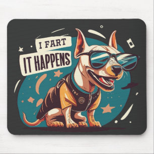 Rolig hund Fart Det händer Musmatta