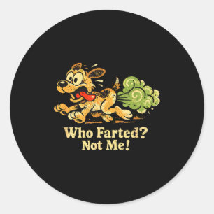 Rolig hund-fart-meme konst runt klistermärke