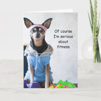 Rolig hund Fitness Pizza-kort Kort