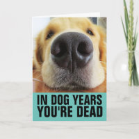 ROlig HUND FÖDELSEDAG, I HUNDÅR ÄR DU DÖD KORT