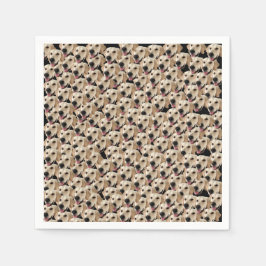 Rolig hund Födelsedagsfest Anpassningsbar Ansikte  Pappersservett