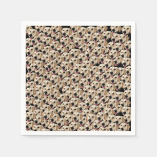 Rolig hund Födelsedagsfest Anpassningsbar Ansikte  Pappersservett