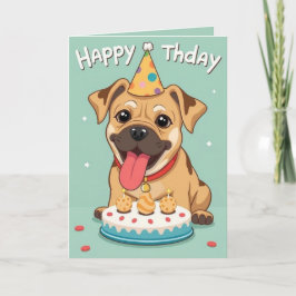 rolig hund födelsedagskort kort