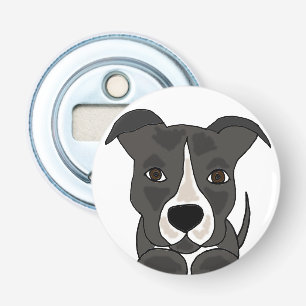 Rolig hund för grå färgPitbull valp Flasköppnare