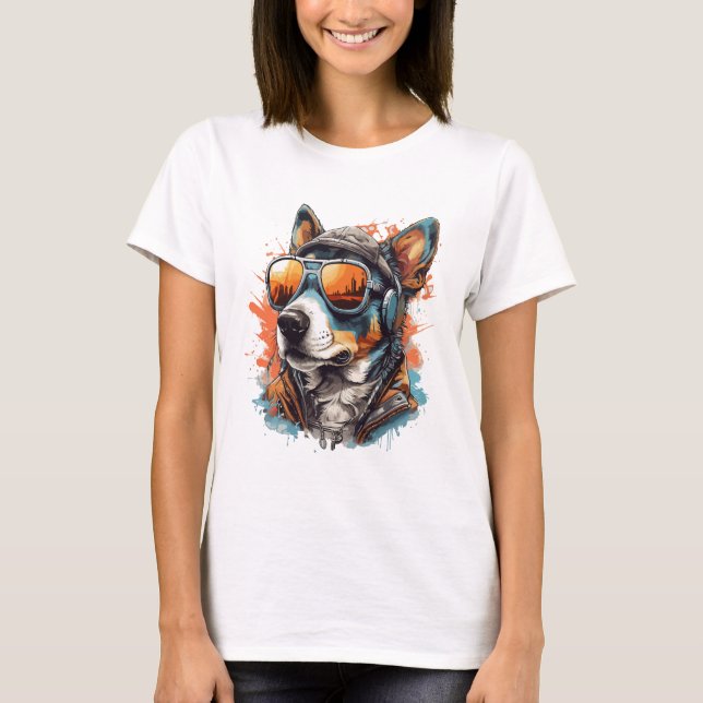 Rolig hund för Hundar Älskare Cute T Shirt (Framsida)