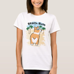 Rolig hund för strandlodisCorgi men T Shirt