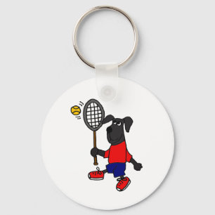 Rolig hund för valp som BJ leker tennis Nyckelring