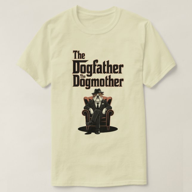 Rolig hund föräldramaffians Stil design T Shirt (Design framsida)