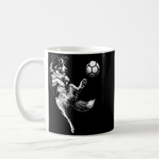Rolig Hund Fotboll Grafik Konst Älskare Valp Kaffemugg