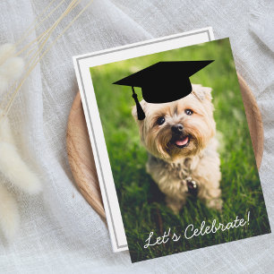 Rolig hund foto-Studentfest - Använda ditt foto Inbjudningar