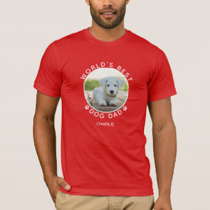 Rolig hund fotonamn vita tassavtryck personlig t shirt