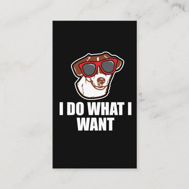 Rolig hund gåva för jackRussell Terrier Visitkort (Framsida)