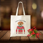 Rolig hund glasögon, Uggla julsötare Tygkasse<br><div class="desc">Den roliga vinterjulsäcken med en hund med röda glasögon och en "Ugly" jul Nordic Sweater. Vi tänka att han är ganska söt! Lägg till anpassningsbarna ovanför eller ta bort. Gör en perfekt jul- eller vinterfödelsedagspresent för hundälskare. Även underbar för White Elephant helgdag eller Secret Santa-presentbörsen party och Helgdag Speciella evenemang....</div>