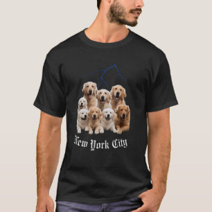 Rolig Hund Golden Retriever Bootleg New York City T Shirt