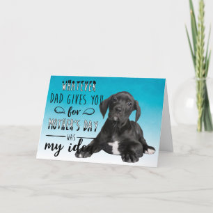 Rolig hund Great Dane Morsdags-kort Helgkort