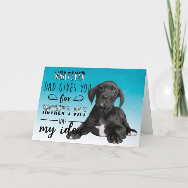 Rolig hund Great Dane Morsdagskort  Helgkort (Framsida)