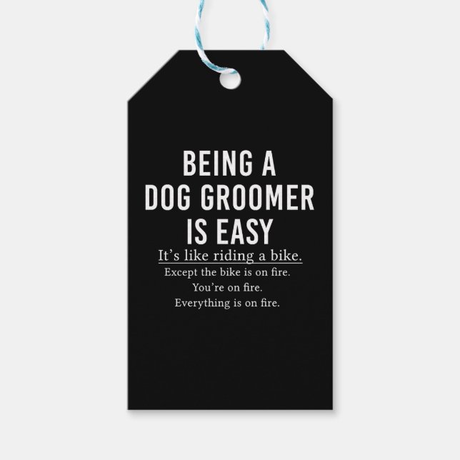 Rolig hund Groomer är enkelt att vara Hund Groomer Presentetikett (Framsidan)