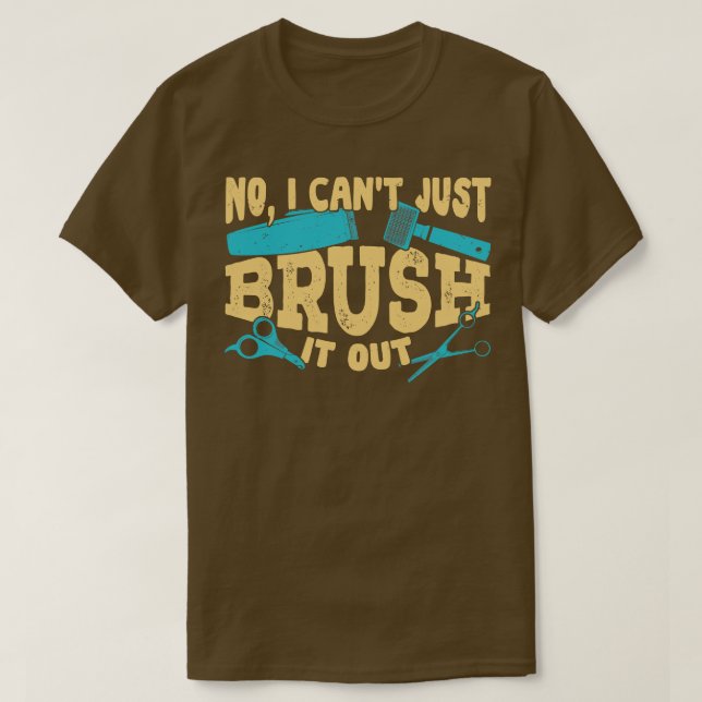 Rolig hund Groomer-gåva T Shirt (Design framsida)