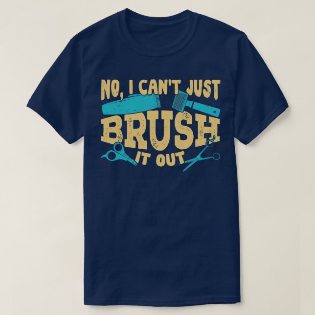 Rolig hund Groomer-gåva T Shirt (Design framsida)