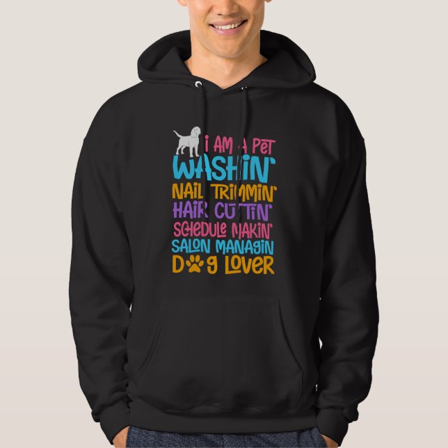 Rolig hund Groomer-offertuppspelning av marionettd Hoodie (Framsida)
