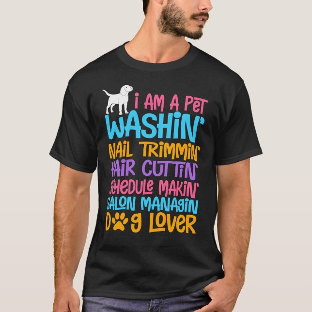 Rolig hund Groomer-offertuppspelning av marionettd T Shirt (Framsida)