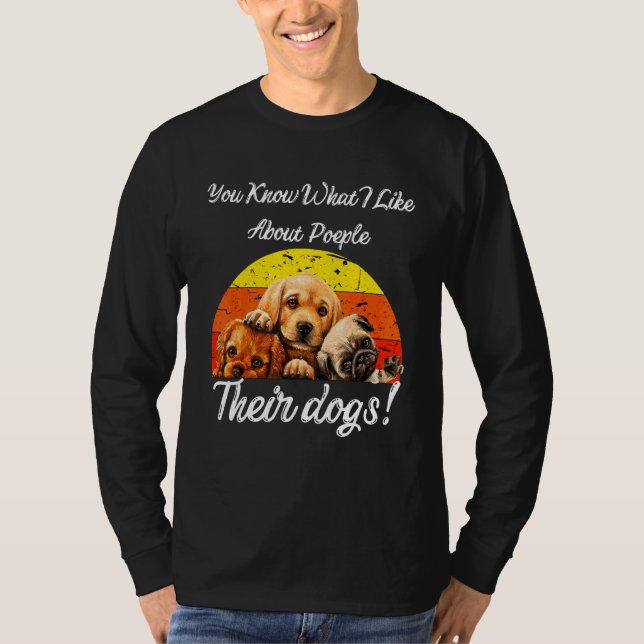 Rolig hund Groomer Pappa T Shirt (Framsida)