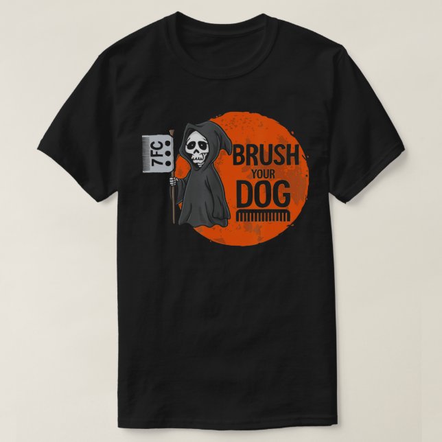 Rolig hund Groomer,Pensla din Hund Groomer-recensi T Shirt (Design framsida)