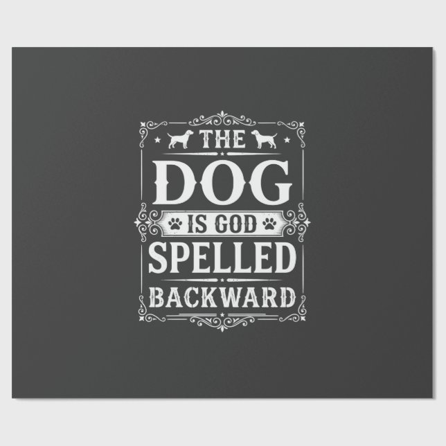 Rolig Hund Gud Stavade Baklänges Presentpapper (Platt)